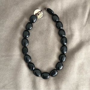 Chaps Black Stone Necklace